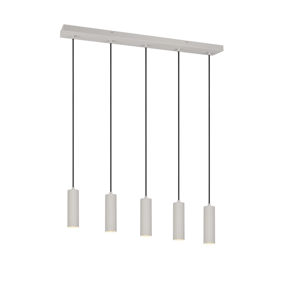 Suspension 5 lumières Soka gris