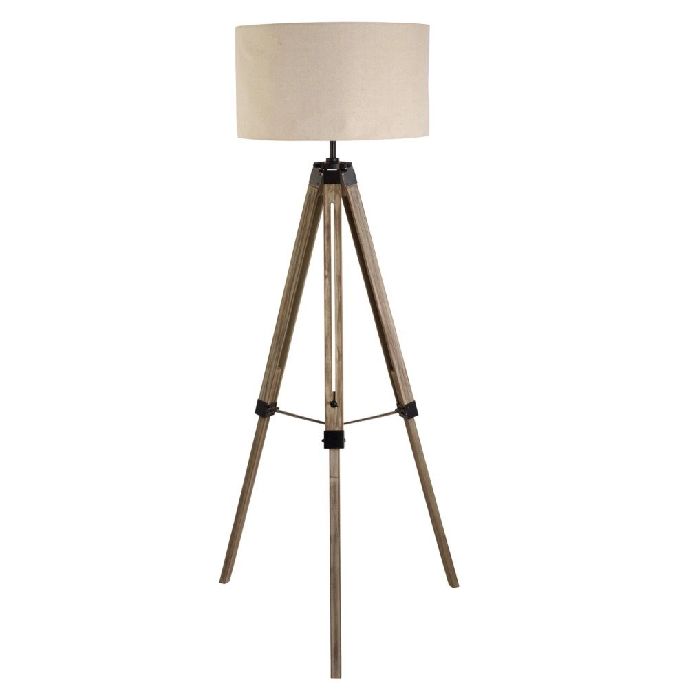 Lampadaire rural Easel Trépied 145cm bois taupe Lampadaire rural Easel Trépied 145cm bois taupe