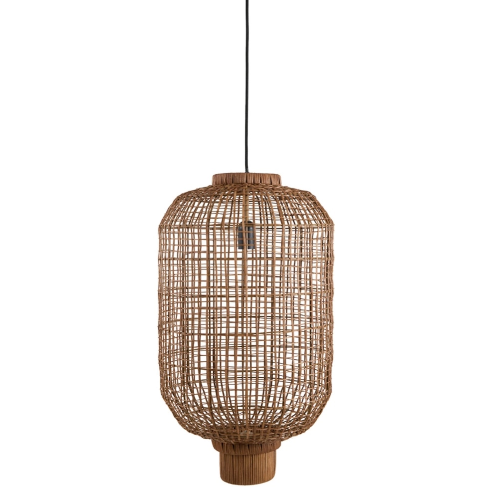 Lampe pendante naturelle Dorzan sombre Ø 37cm