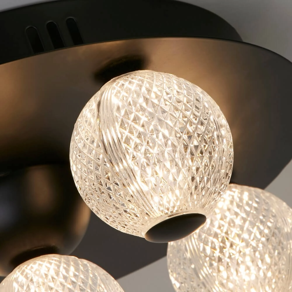 Plafonnier 5 lumières Asteroid noir Searchlight 5053423273419