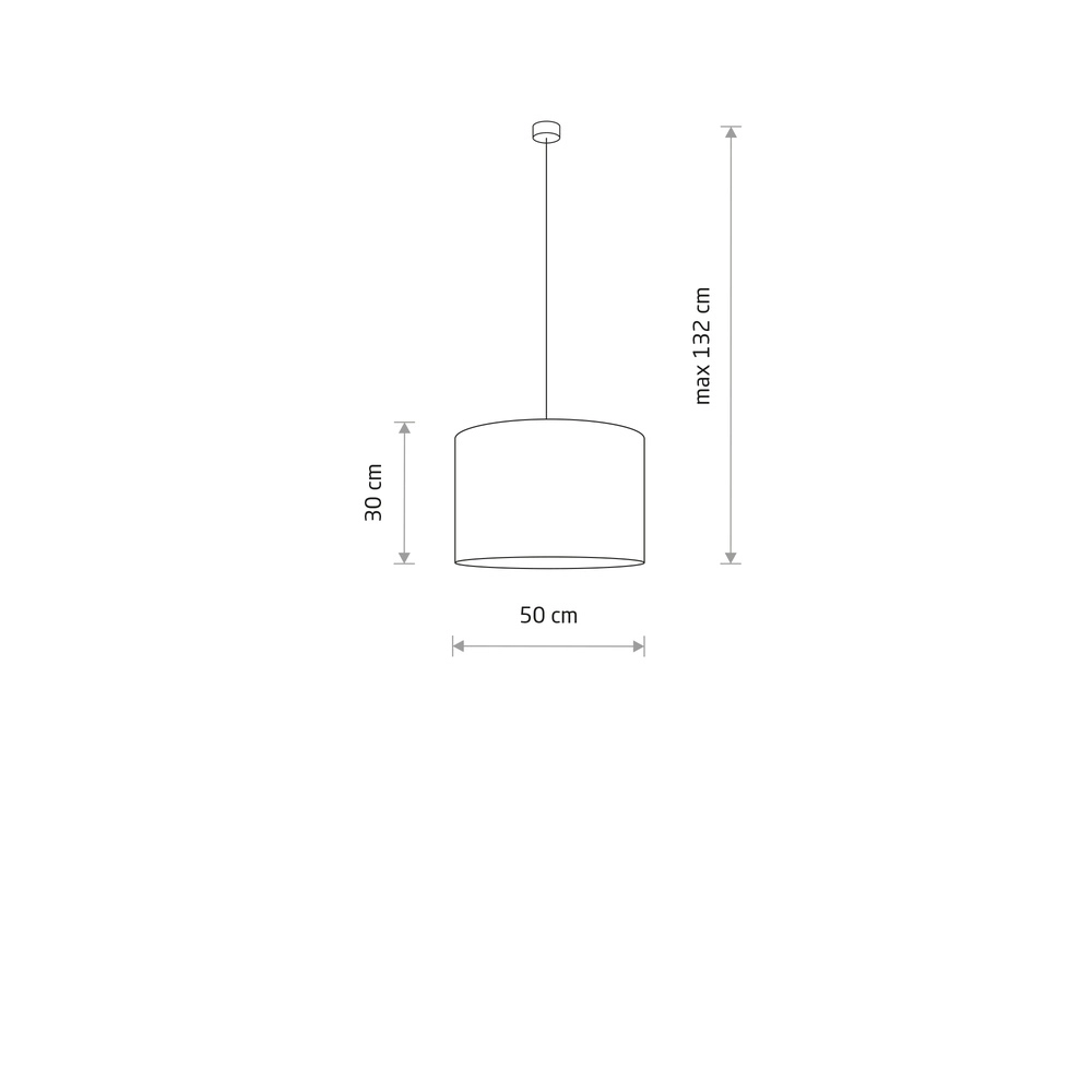 Lampe suspendue Hotel Mood Ø 50 cm gris Lyora 5903139117913