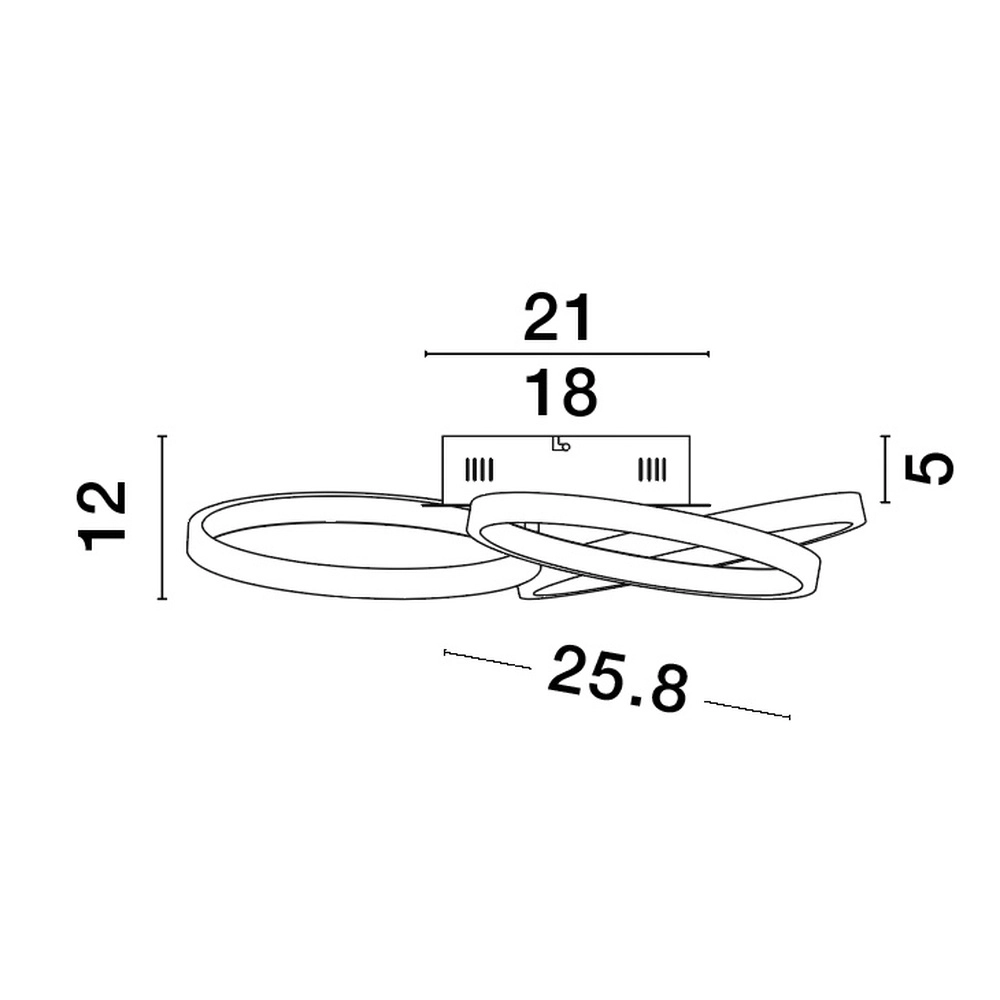 Plafonnier design Elize noir avec or Ø 55cm Lyora 5212017433138