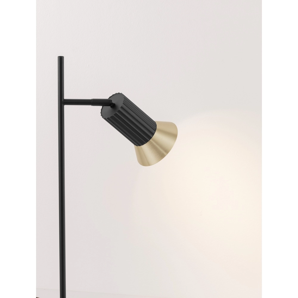 Lampe de table design Luvia noir avec or Lyora 5212017475596