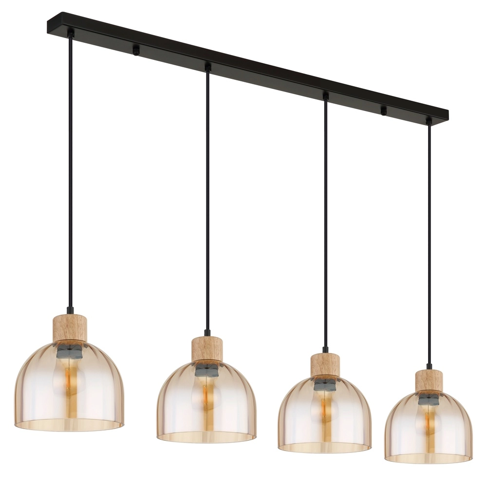 Lampe suspendue à 4 lumières Swanson Noir Globo 9007371583652