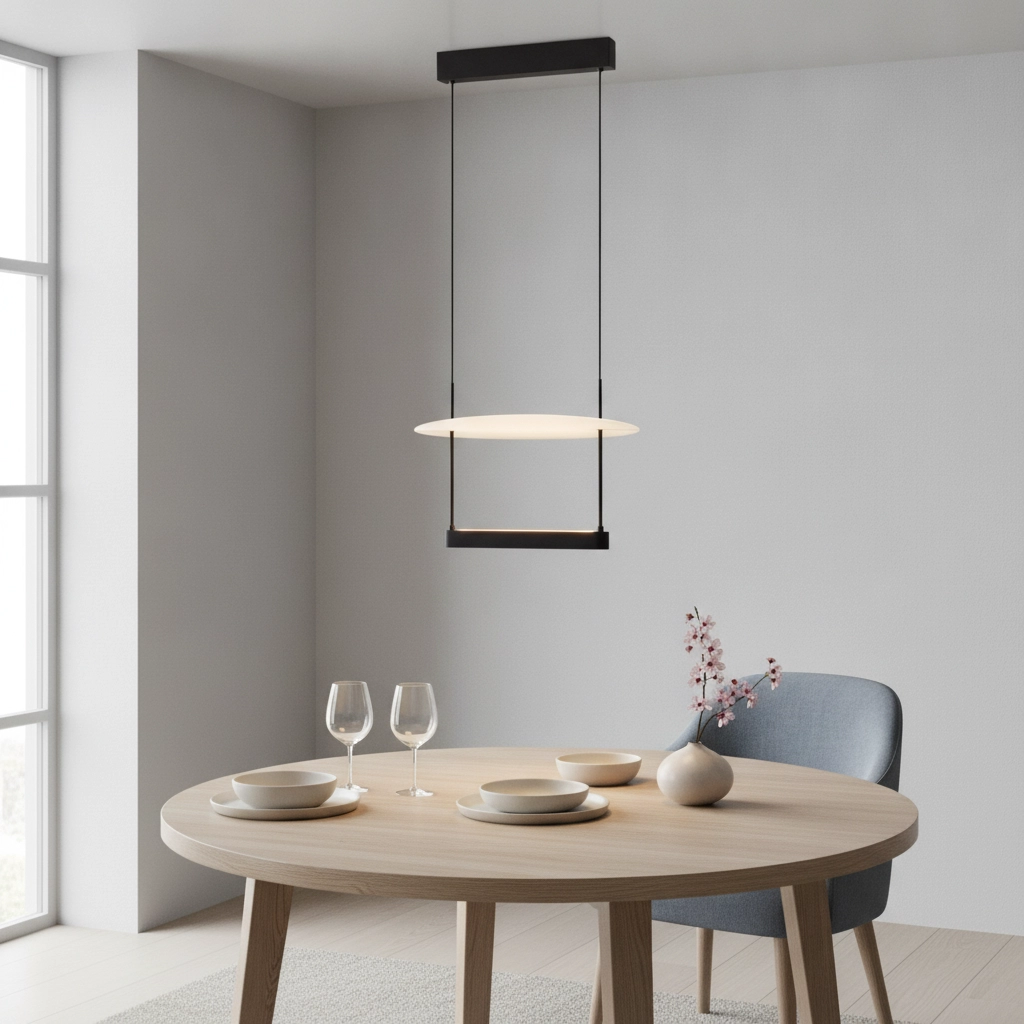 Suspension design Diona Ø 40cm noir avec blanc