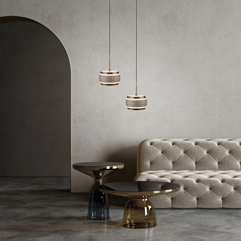 Pendentif LED élégant Pure Falling Rings Bronce Paul Neuhaus 4012248396568