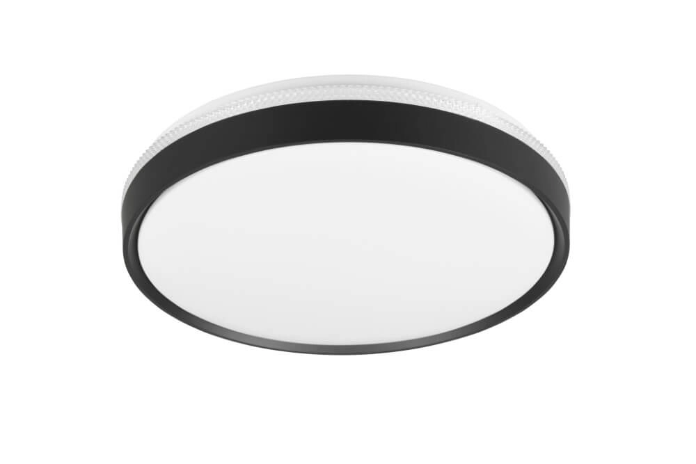 Plafonnier noir Spacy avec télécommande Trio 4017807612943