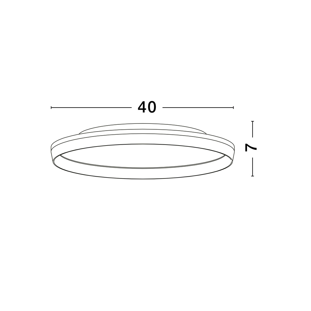 Plafonnier Vomos blanc Ø 40cm Lyora 5212017448750