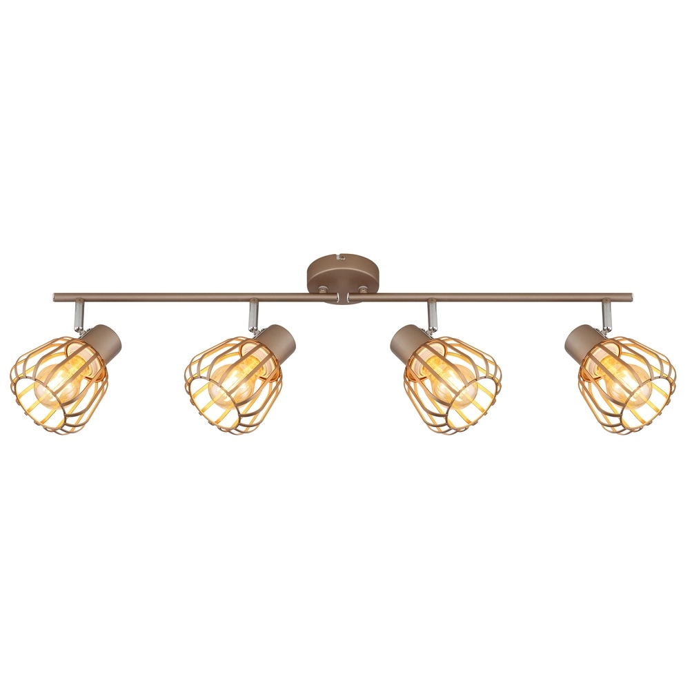 Lampe de plafond Olin Café marron 4 clairs Globo 9007371592579