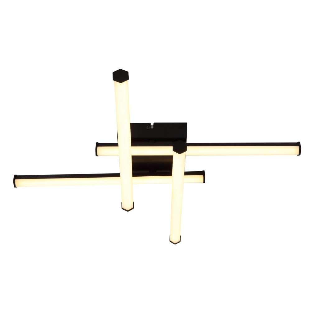 Lampe de plafond moderne Kirina Carré noir de 50 cm Globo 9007371515233