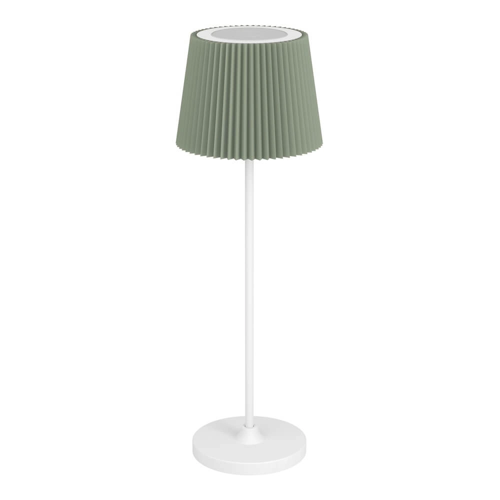 Lampe de table Leonero blanc avec vert Lampe de table Leonero blanc avec vert