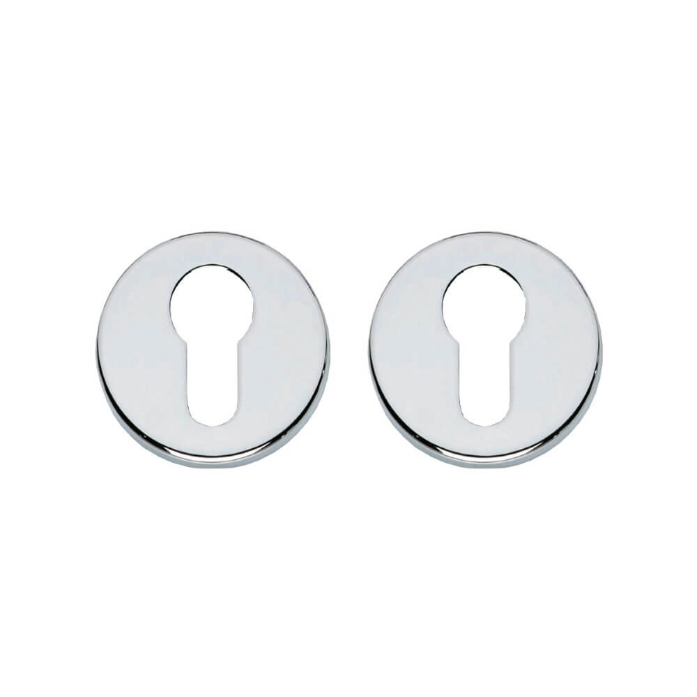 Lot de 2 rosaces cylindriques Tira rond chrome Lot de 2 rosaces cylindriques Tira rond chrome