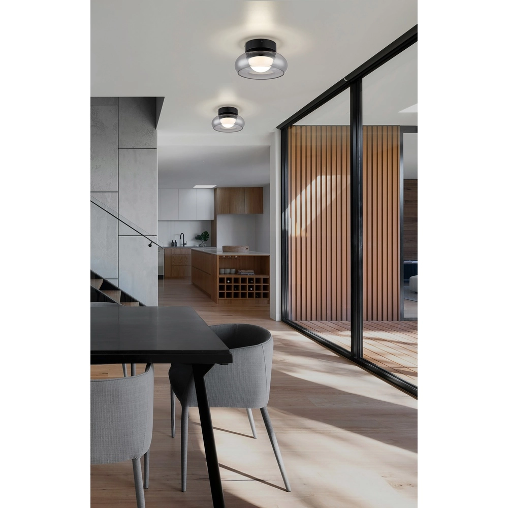 Lampe de plafond à design Carlene Noir Globo 9007371566174