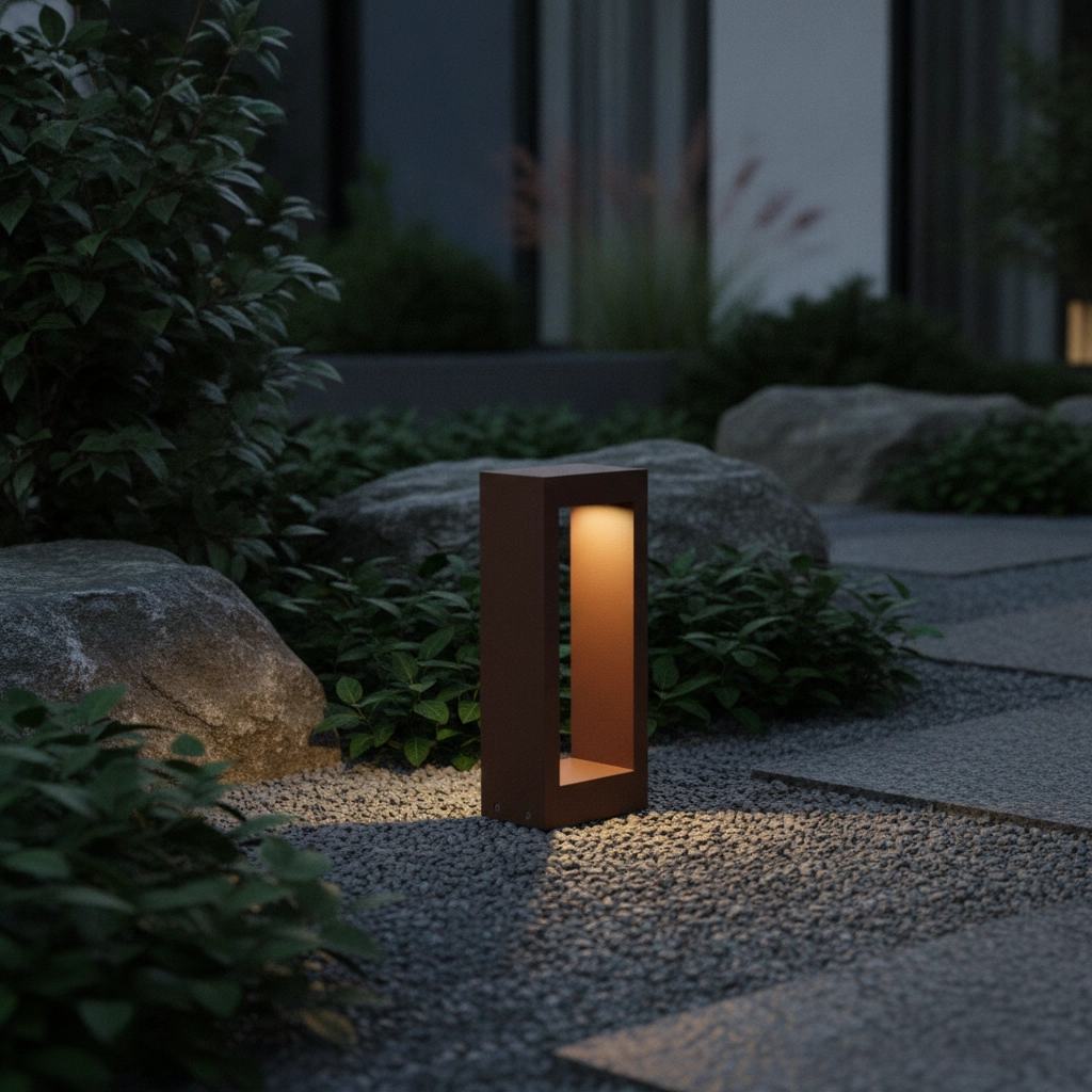 Lampe de jardin brun rouille Dolix 30cm - 2700K