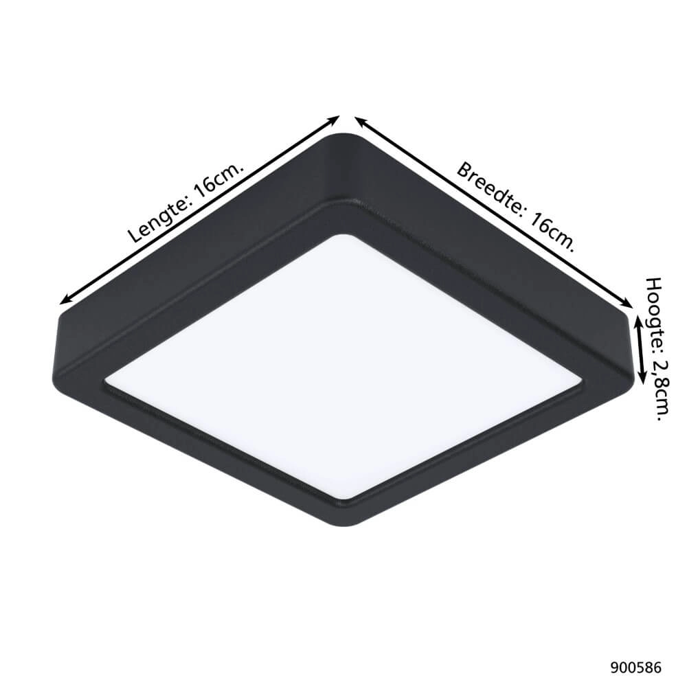 Plafonnier noir Fueva 5 16 par 16 cm Eglo 9008606244867