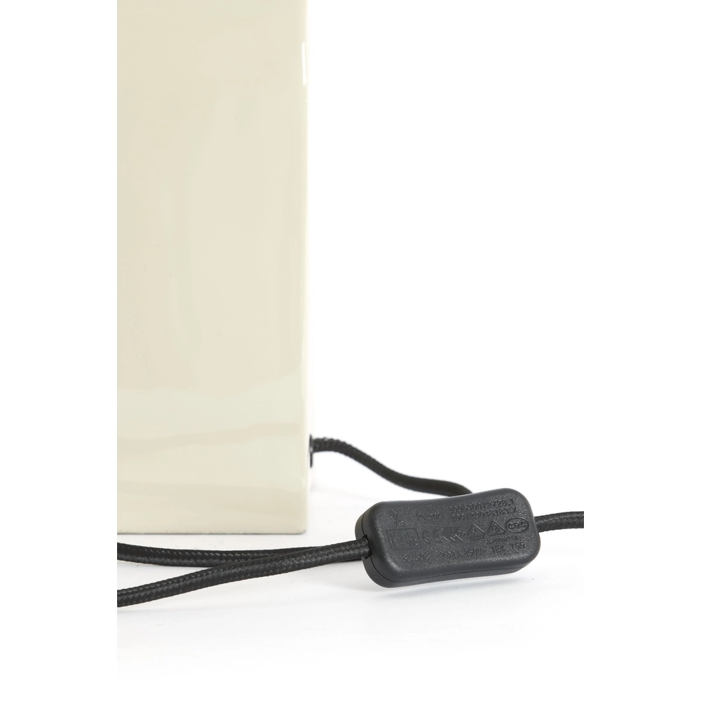 Lampe de bureau crème Cardona avec du nickel - 1x E27 Light & Living 8717807816254