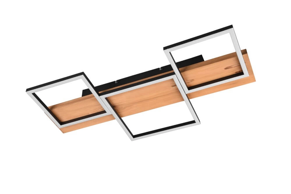 Plafonnier LED en bois Harper 3 lumières Trio 4017807524994