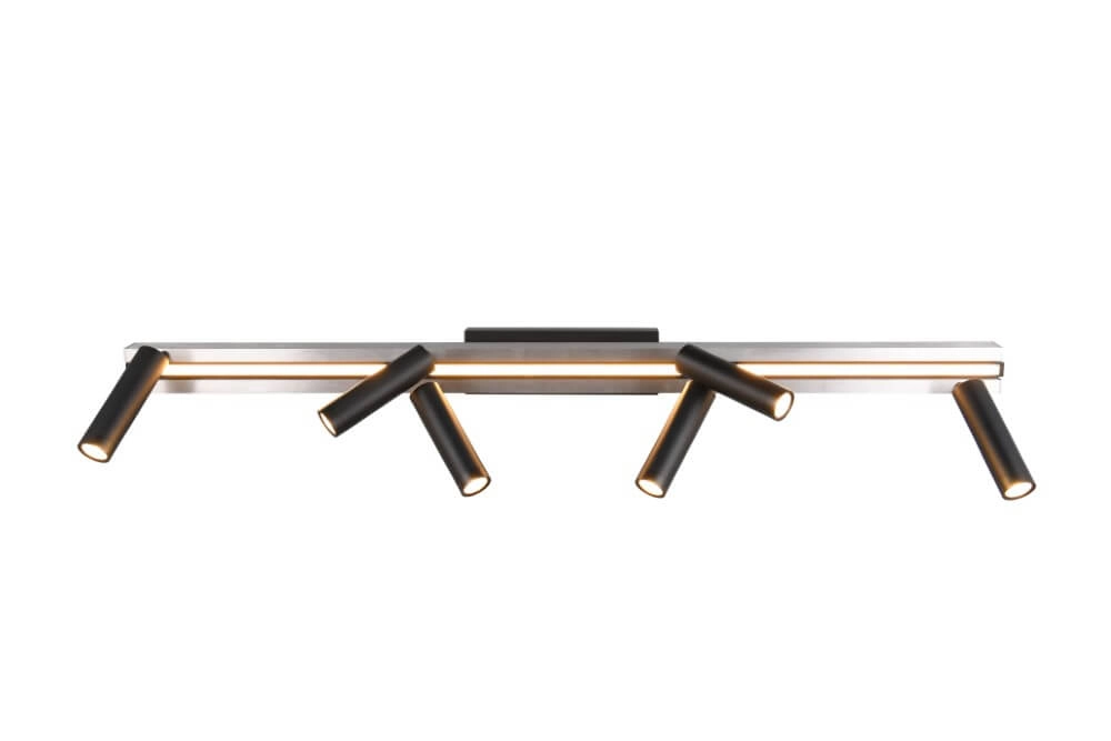 Spot LED 6 lumières Zeno métal avec du noir Trio 4017807627305