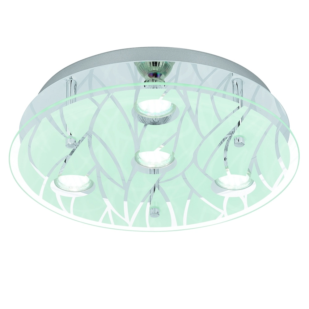 Lampe de plafond ronde Farella Chrome