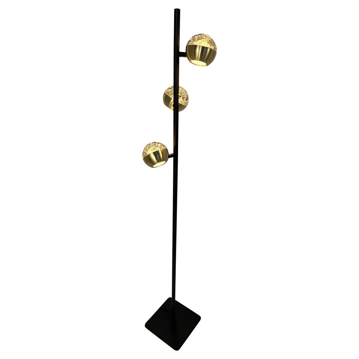 Lampe sur pied à LED Belluno Laiton 3-léger - verre Steinhauer 8712746183979