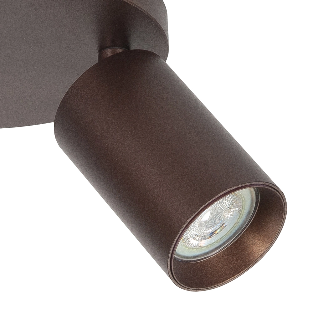 Spot monté en surface Mila 2 chocolats ronds légers Highlight 8718379050404