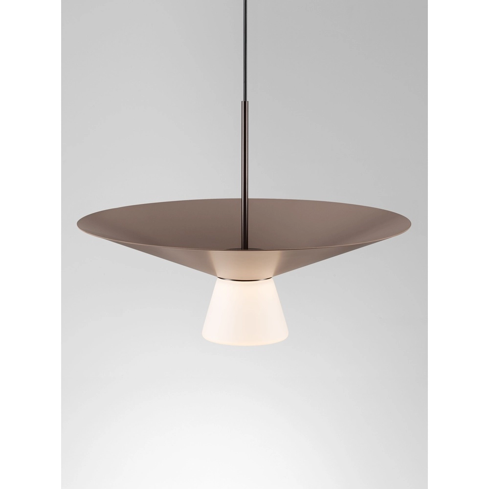 Lampe pendante de conception Baris blanc avec gris et brun Ø 38 cm Lyora 5212017495297
