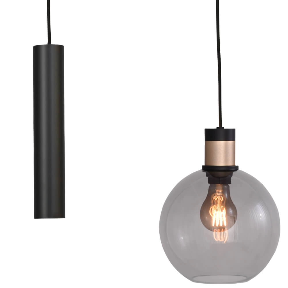 Lampe suspendue Lazise 2 3x Ø 20cm et 2x GU10 noir Masterlight 8718121303802