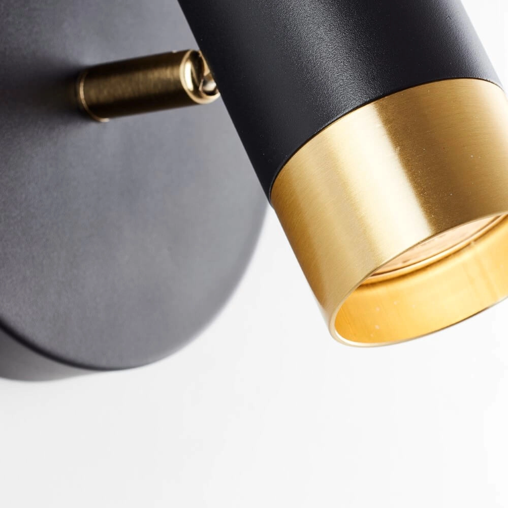 Spot en saillie Vigolo noir avec du bronze Brilliant 4004353441318