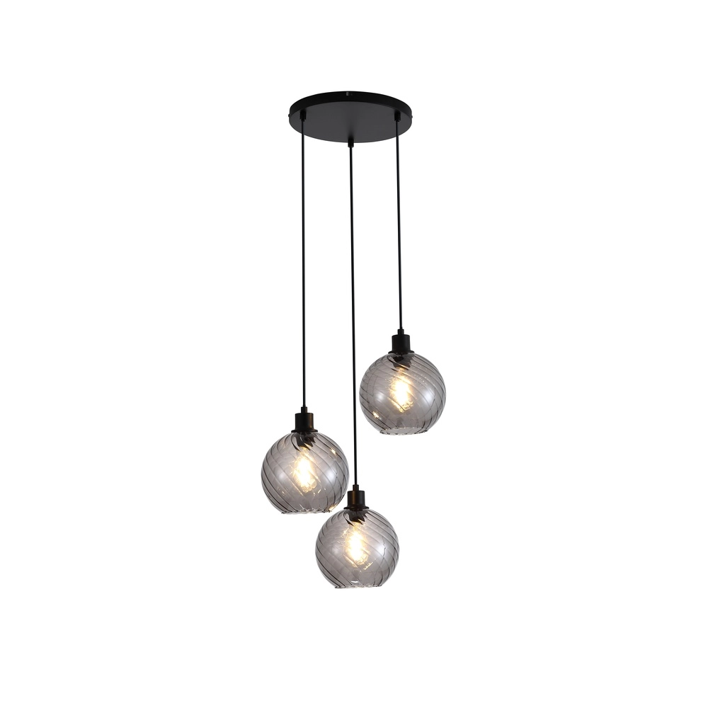 Suspension Radiance 3 lumières noir