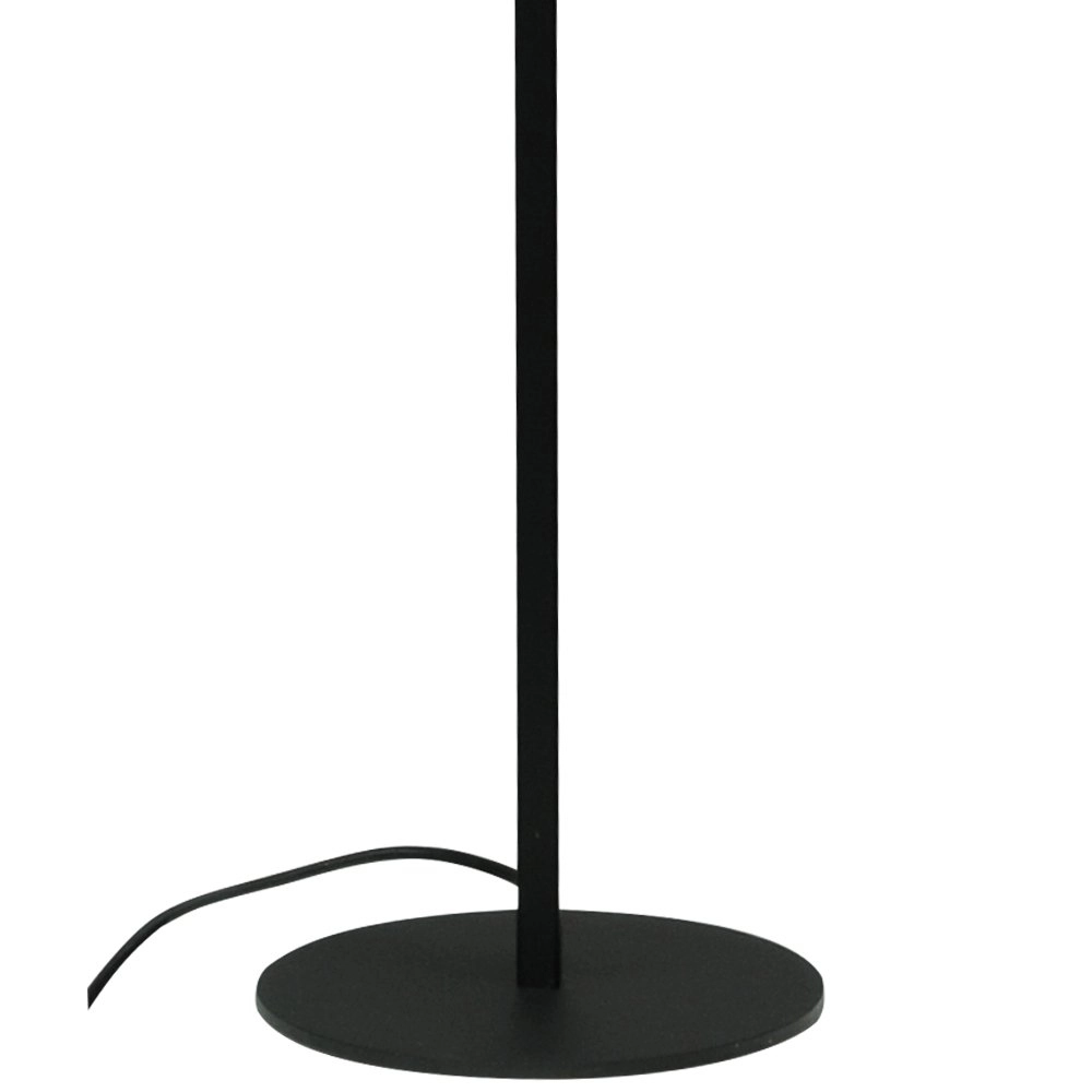 Lampadaire noir Quinto Smoke avec verre rayé fumé Masterlight 8718121216485