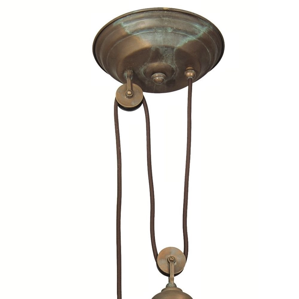 Lampe suspendue de porche Veranda 2 32cm marron cuivré Franssen 8021035005749