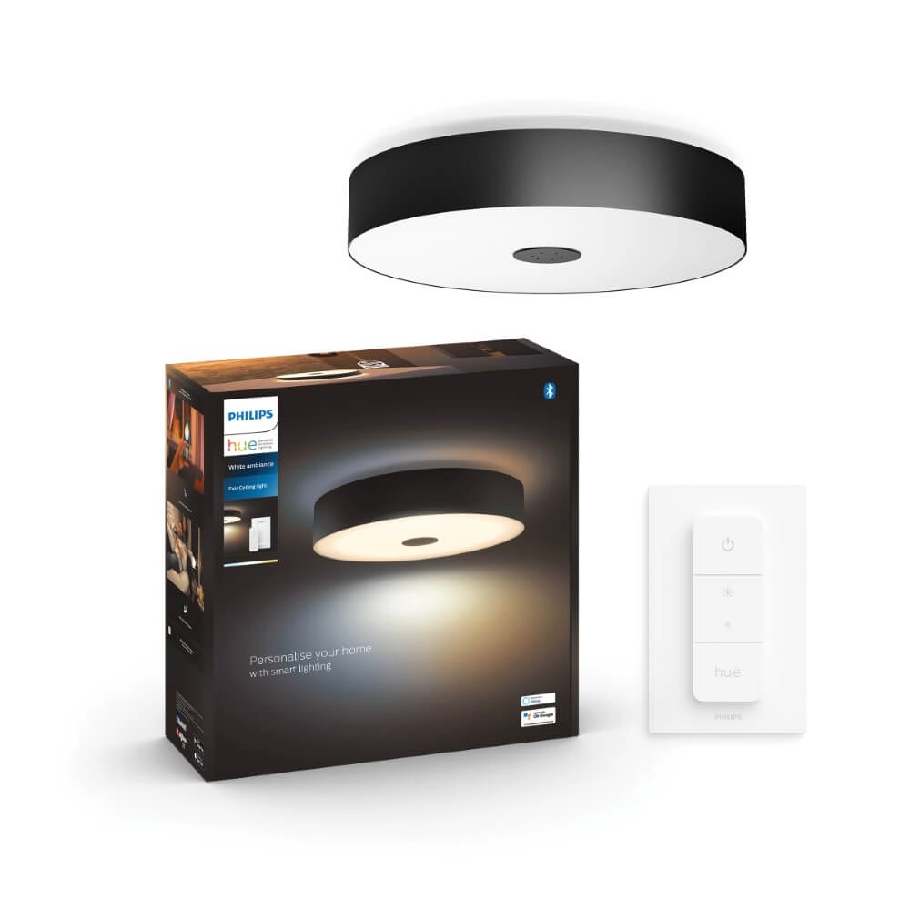 Plafonnier Hue Fair - White Ambiance Ø 44,4 cm noir Philips 8719514341258