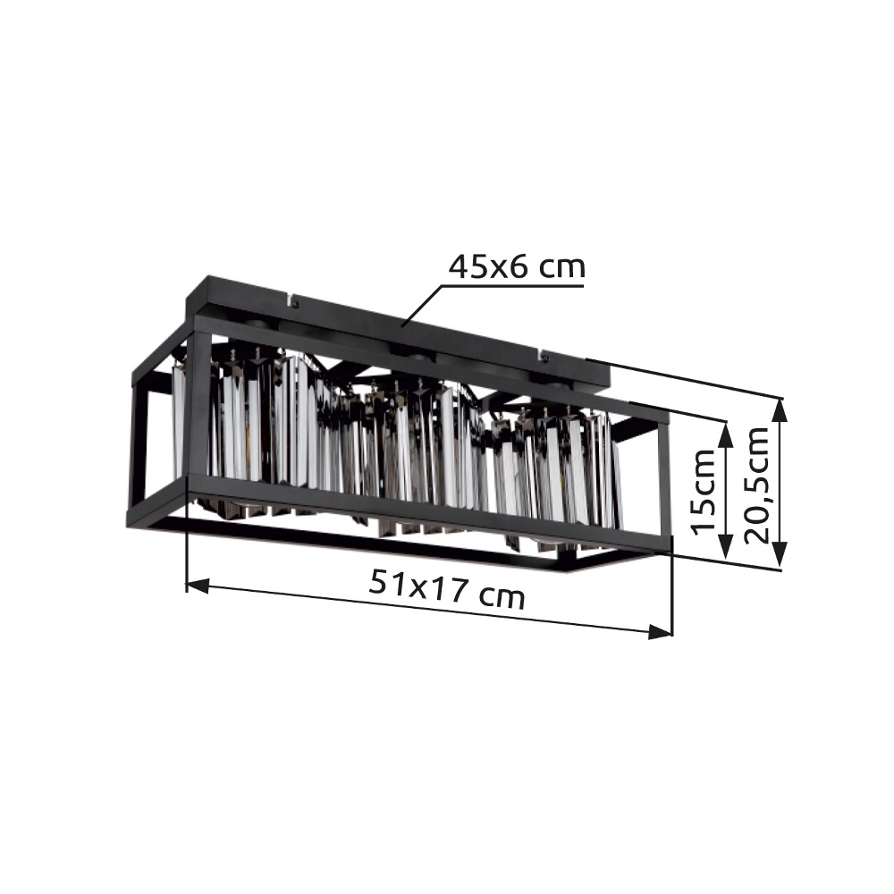 Lampe de plafond Mathilde Noir Globo 9007371433117