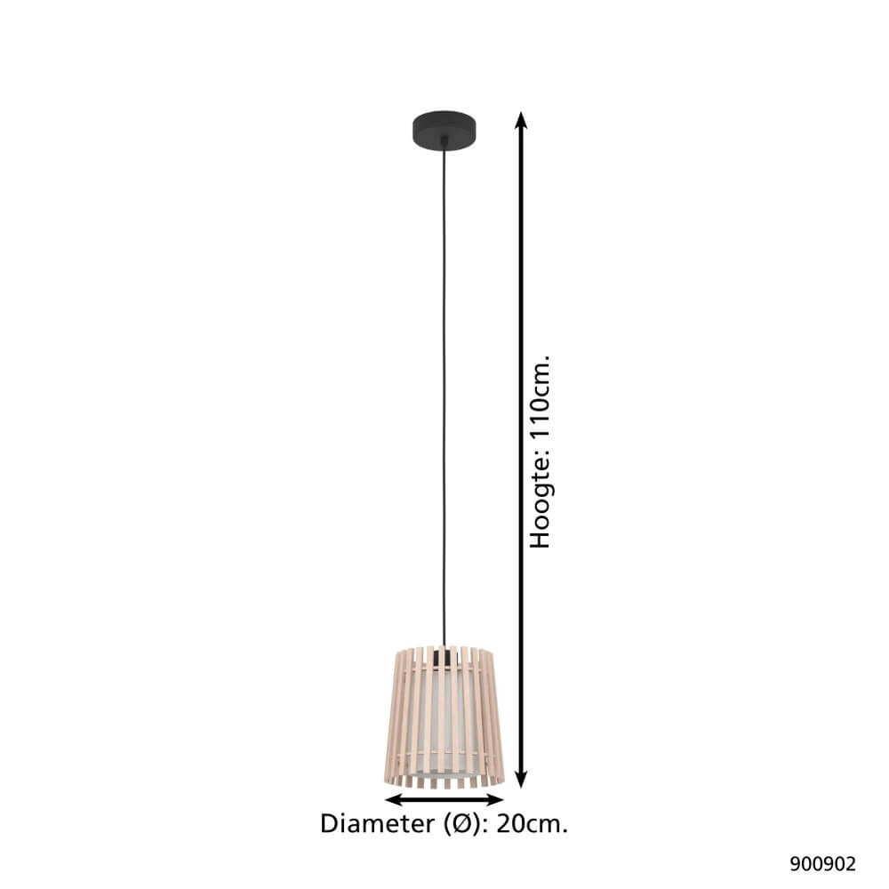 Lampe à suspension scandinave Fattoria Ø 20 cm Eglo 9008606274727