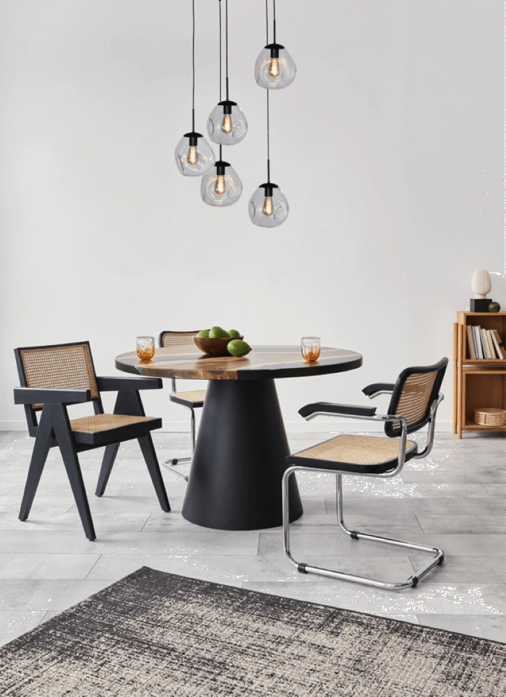 Lampe suspendue Vide Lava 5x verre transparent Ø 24cm Masterlight 8718121286518