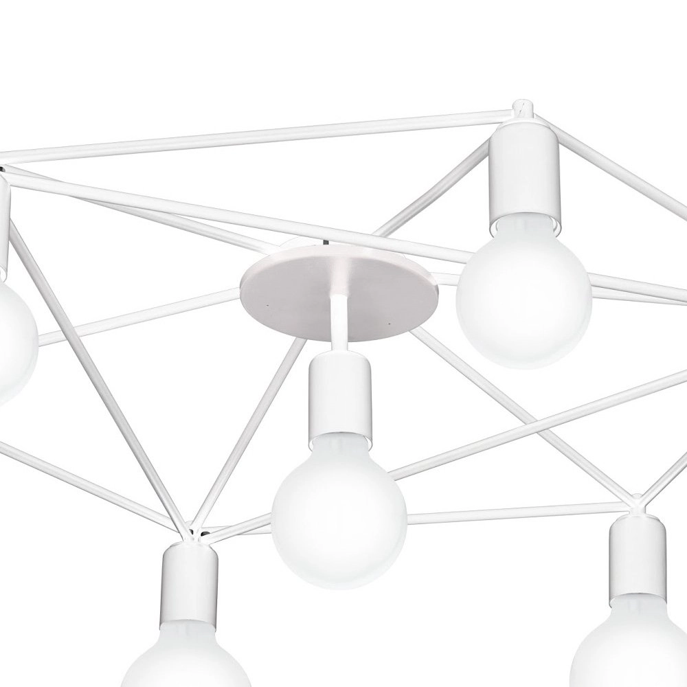 Lampe de plafond Staiti 7 lumières 76cm blanc Eglo 9002759978969