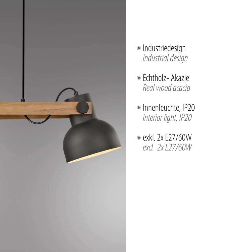 Lampe suspendue Cup 2.0 2 lumières Just Light 4043689000660