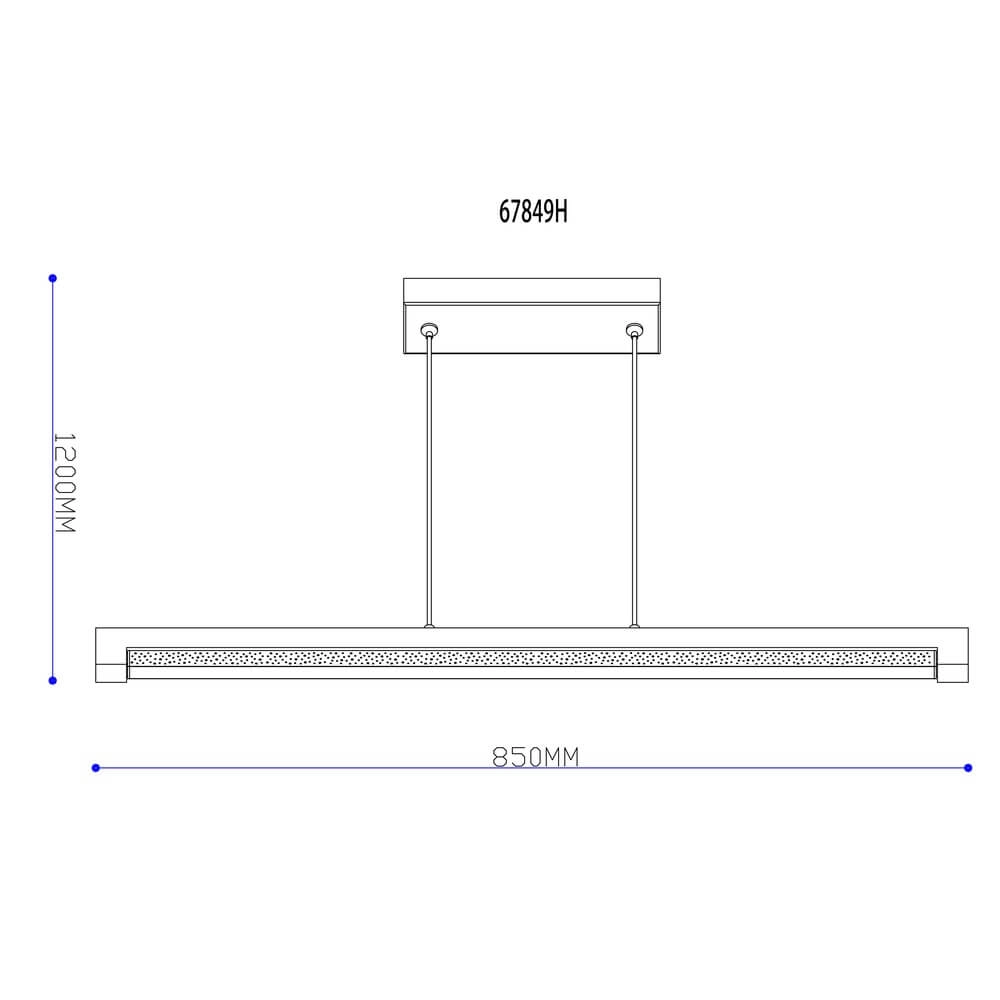 Suspension design Starla noir avec bois 85cm Globo 9007371456291