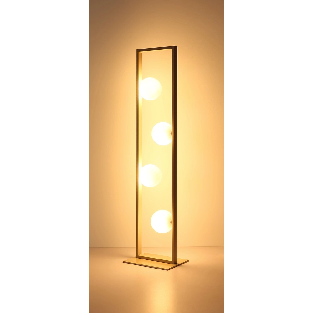 Lampadaire de conception Nanda brun sable Globo 9007371579037
