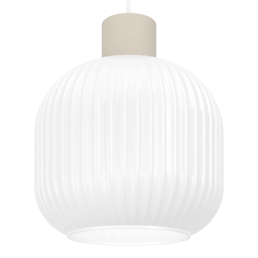 Lampe pendante de conception Dasmina brun sable avec du blanc Ø 20 cm Eglo 9008606406265
