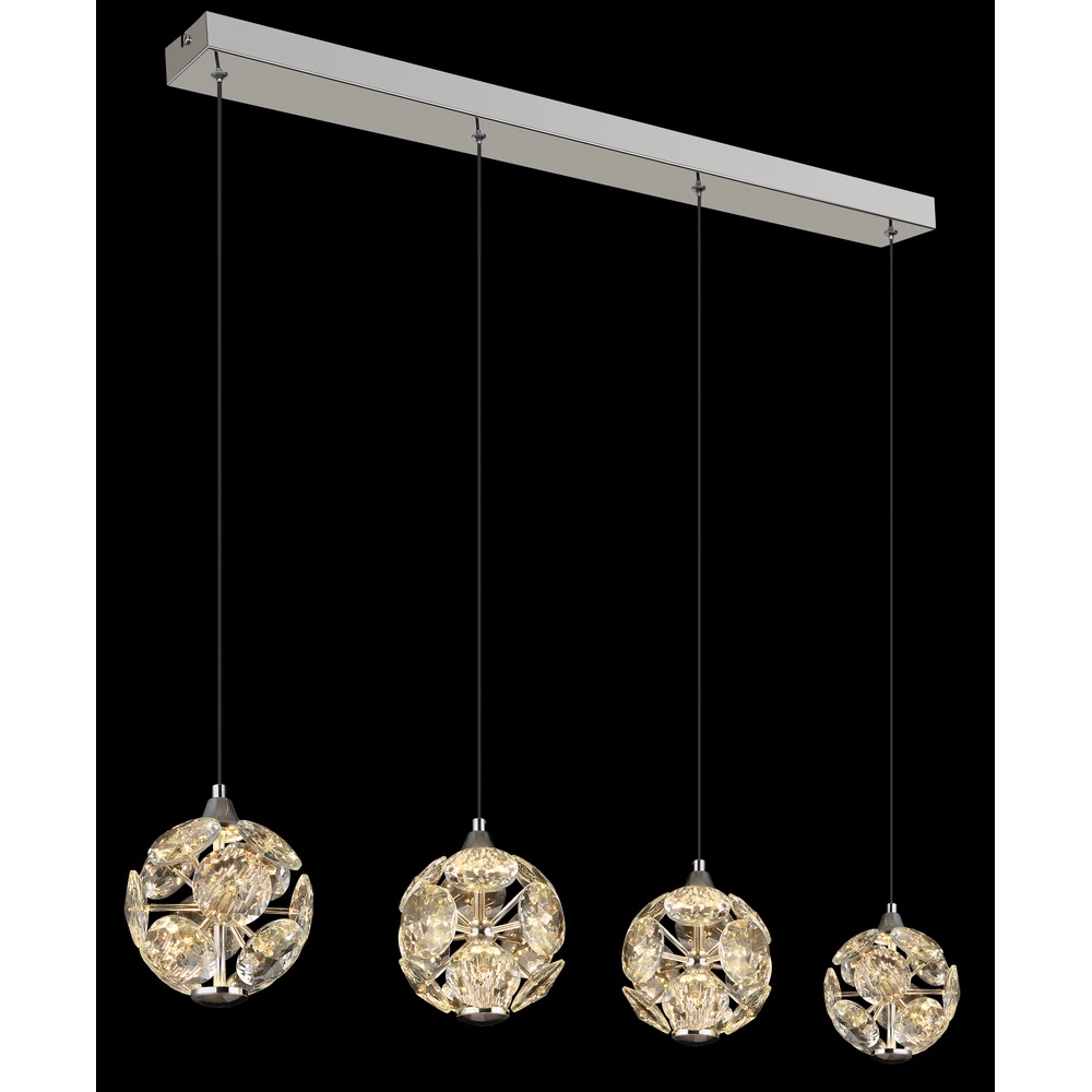 Lampe suspendue à 4 lumières Virina Chrome Globo 9007371481255