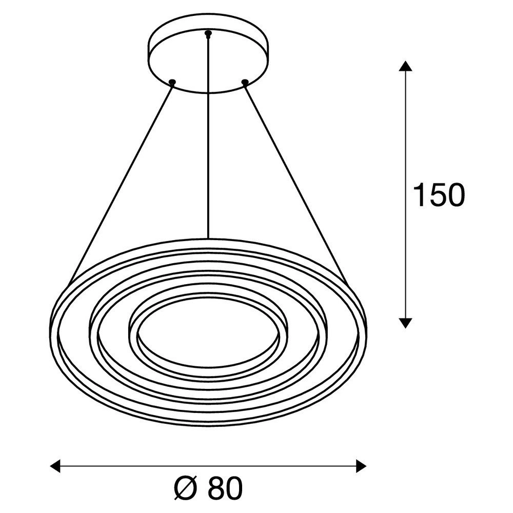 Lampe à suspension LED One Triple Ø 80cm SLV 4024163231084