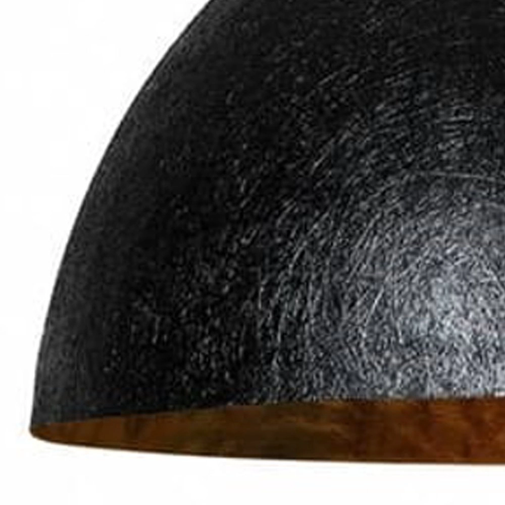 Lampe à suspension robuste Mezzo Tondo 50 cm noir avec or ETH 8718226342188