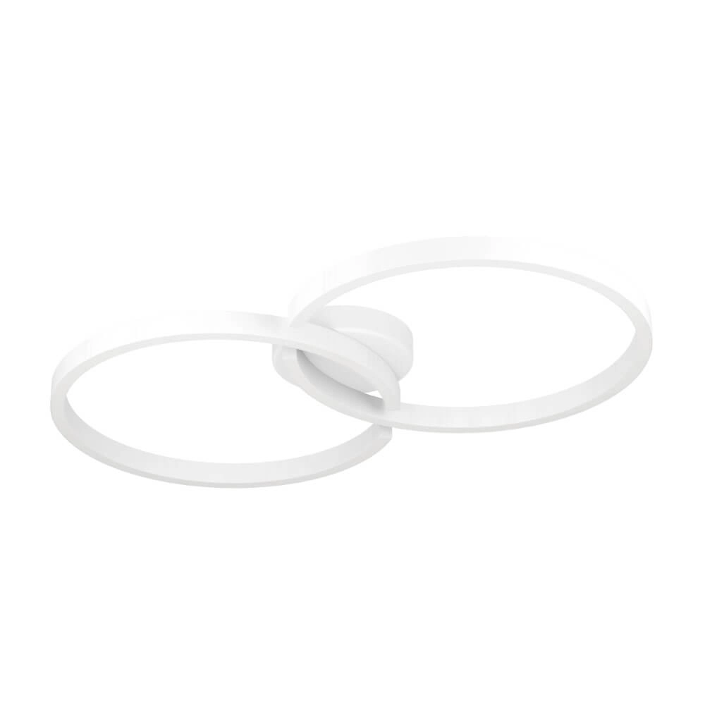Plafonnier LED noir Amandolo 2 anneaux