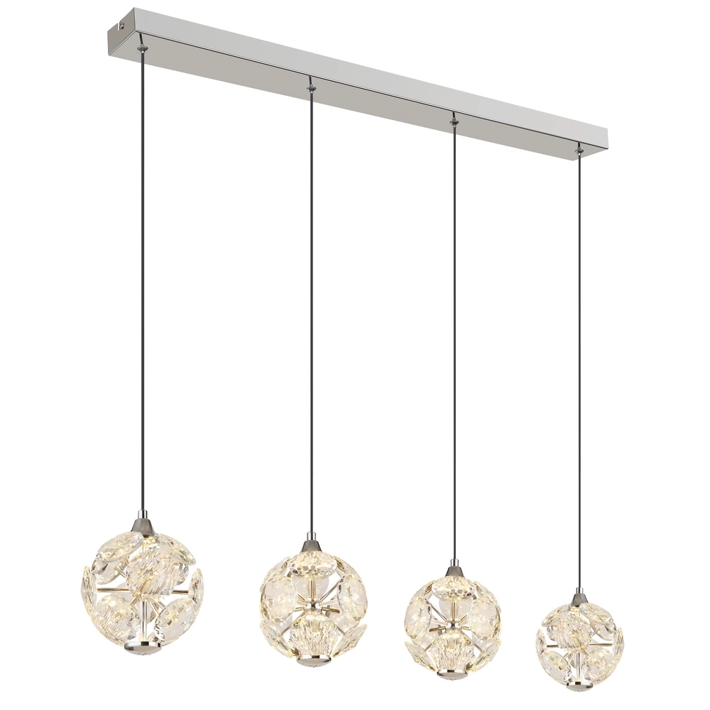 Lampe suspendue à 4 lumières Virina Chrome