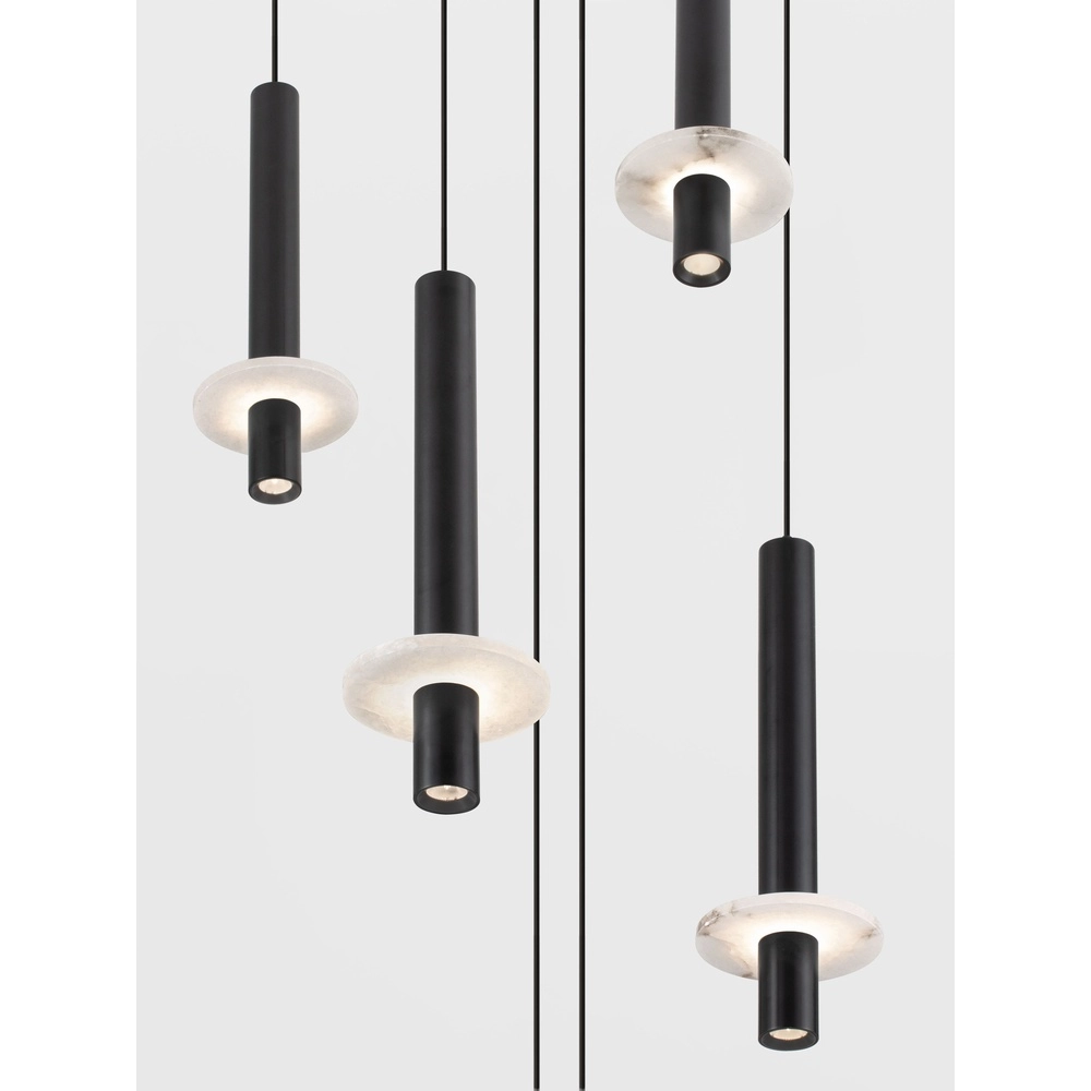 Lampe pendante de conception Noemi noir avec blanc Ø 47cm Lyora 5212063503281