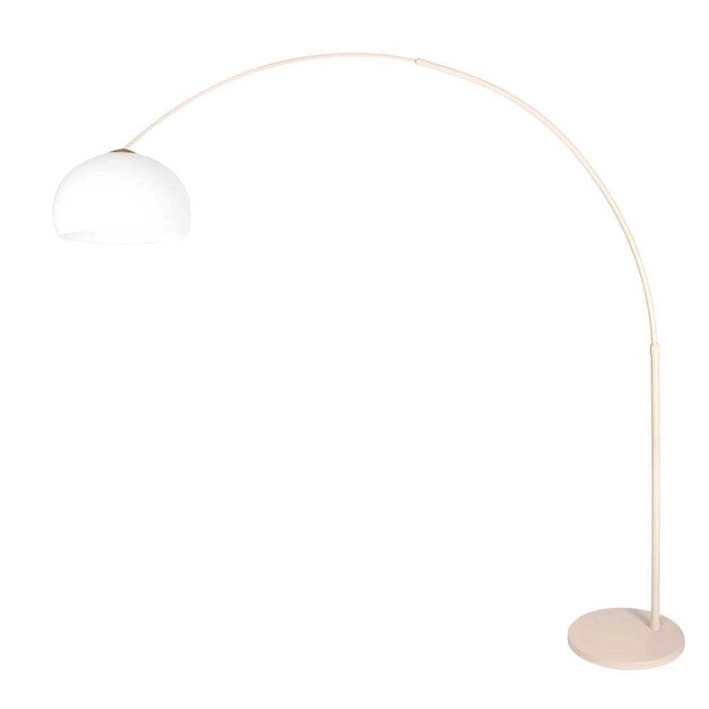 Lampe à arc Sparkled Light crème avec abat-jour boule blanche Ø 45cm Steinhauer 8712746179958