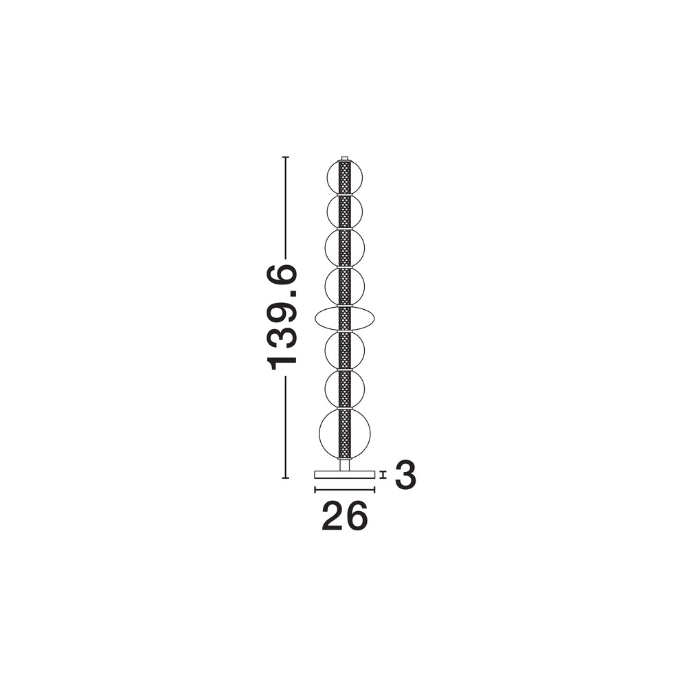 Lampadaire de conception Navi Or avec verre fumé Lyora 5212017477590