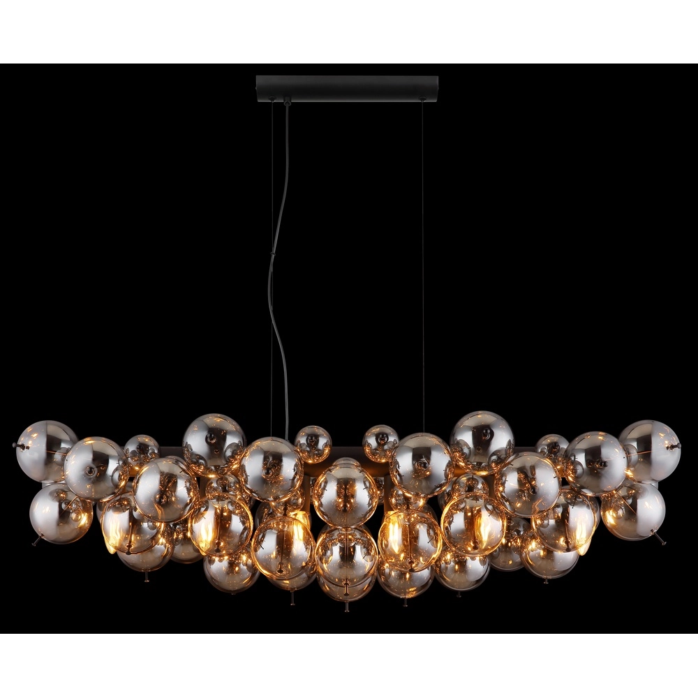 Lampe pendante unique Udo Verre fumé 100 cm Globo 9007371471263