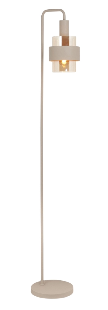 Lampe sur pied tendance Marrone Sable avec verre